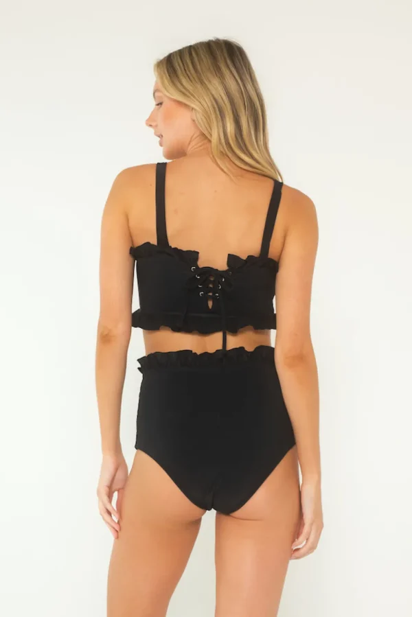 Bottoms<Citrine Swim Alice Bottom // Black (ribbed)