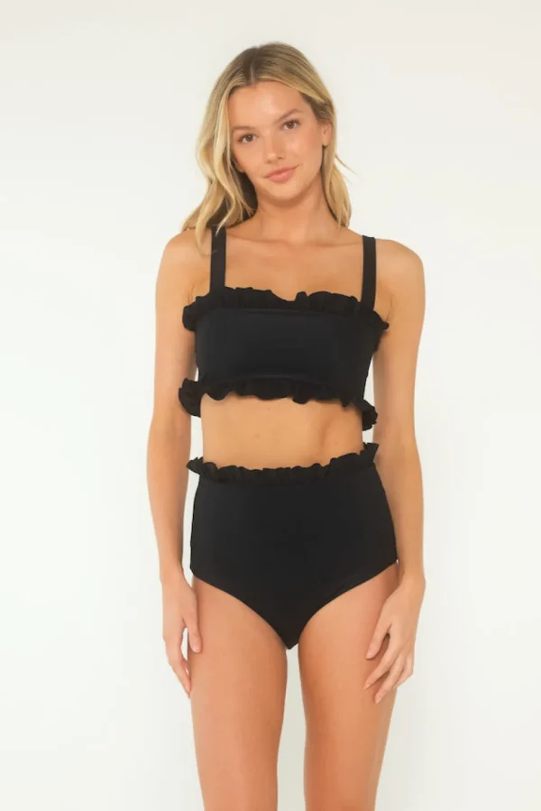 Bottoms<Citrine Swim Alice Bottom // Black (ribbed)