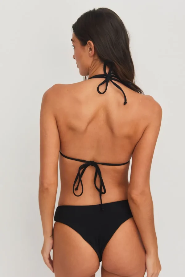 Tops<Citrine Swim Allie Top // Black (ribbed)