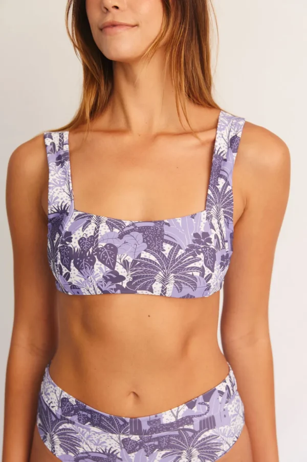 Tops<Citrine Swim Bea Top // Navy Jungle