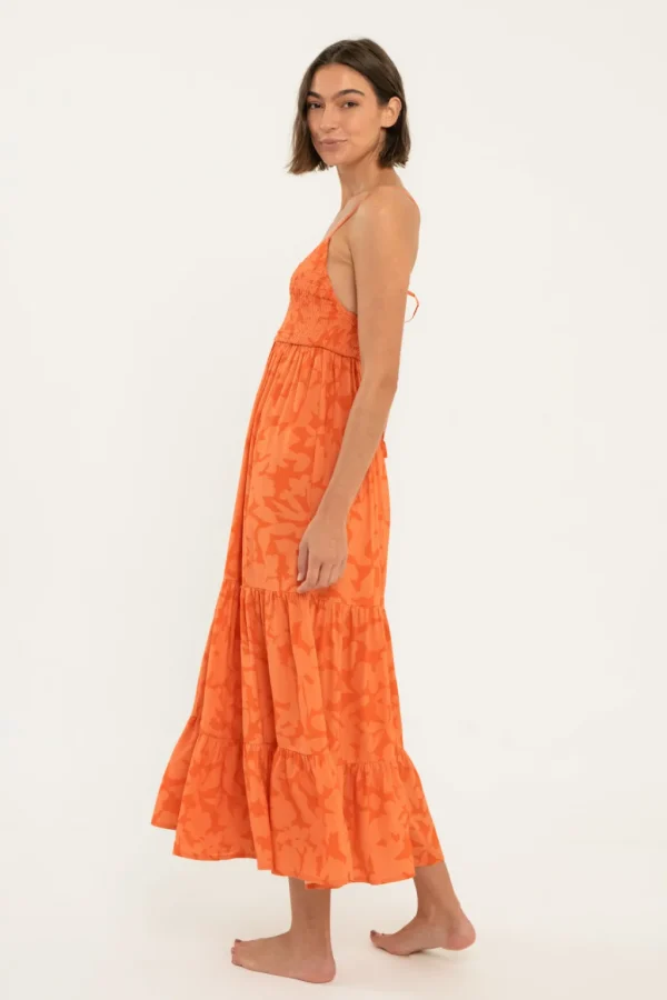 Dresses<Citrine Swim Coco Dress // Orange Floral