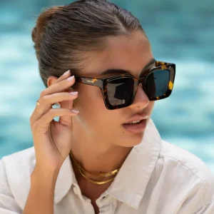 Sunglasses<Citrine Swim Coco Sunglasses // Tortoise/Gray