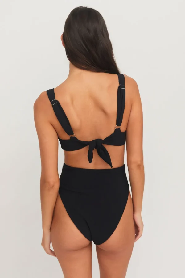 Tops<Citrine Swim Ebby Top // Black (ribbed)