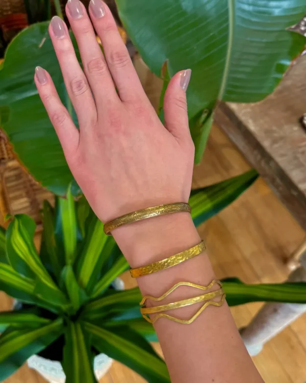 Jewelry<Citrine Swim Hammered Brass Moroccan Cuff