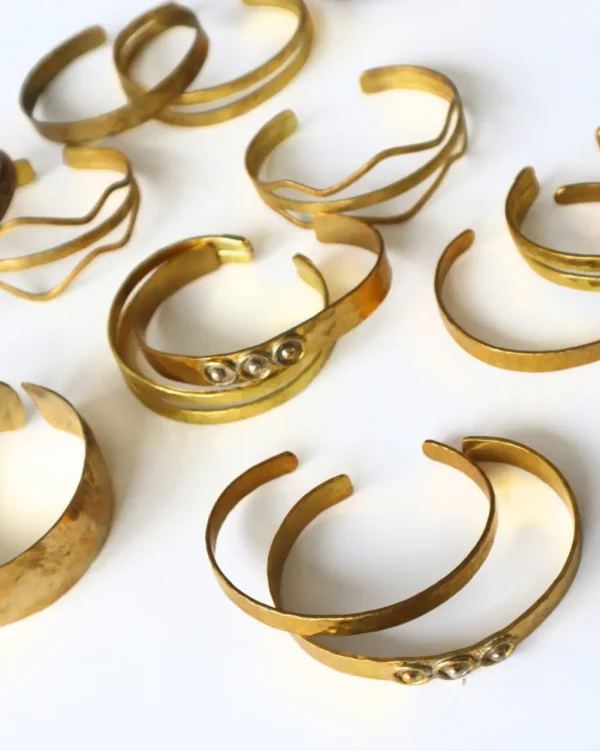Jewelry<Citrine Swim Hammered Brass Moroccan Cuff
