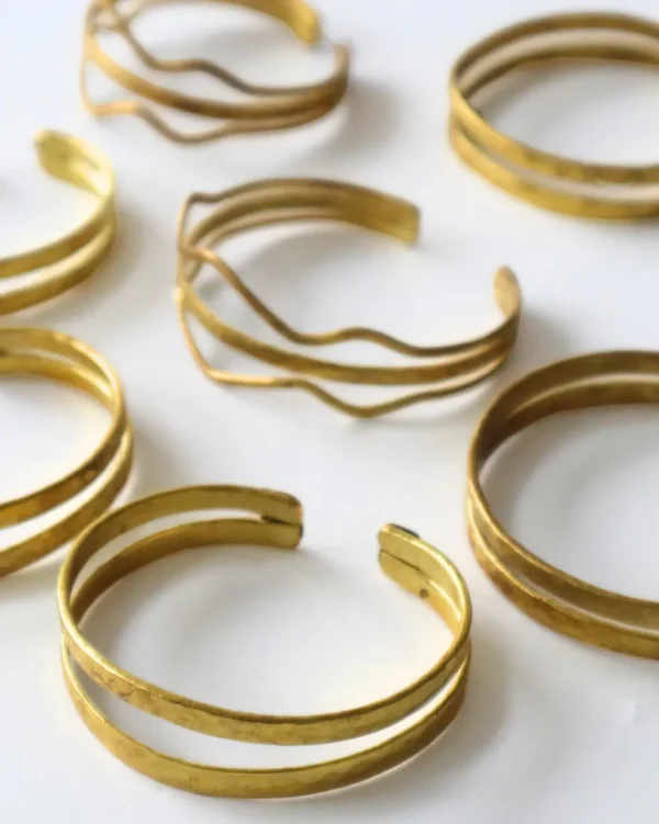 Jewelry<Citrine Swim Hammered Brass Moroccan Cuff