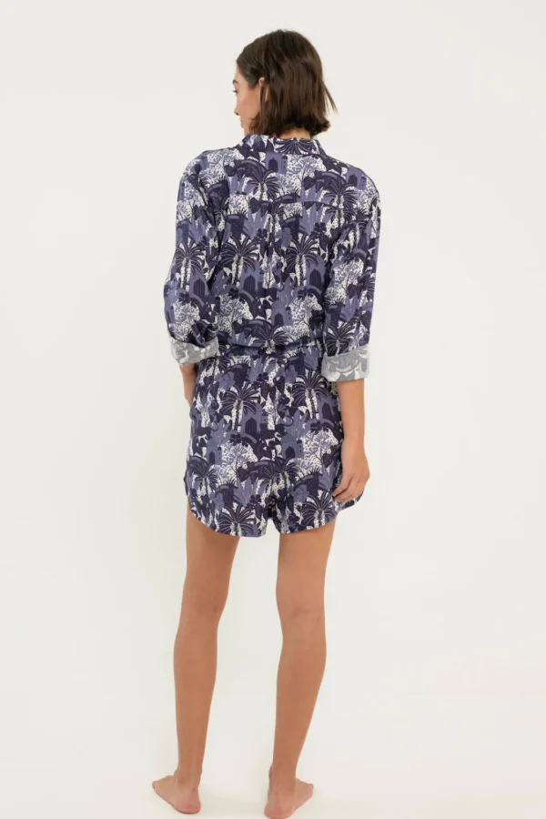 Tops<Citrine Swim Hampton Shirt // Navy Jungle