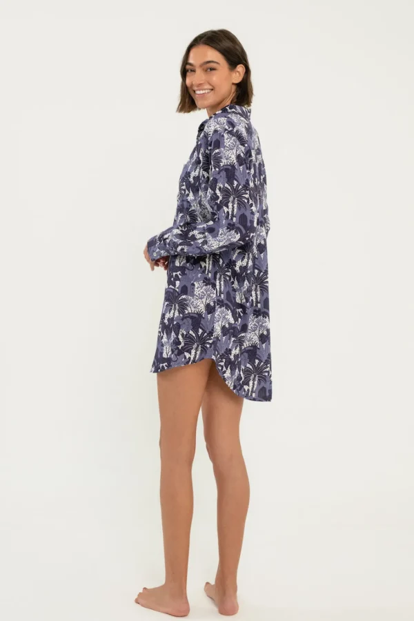 Tops<Citrine Swim Hampton Shirt // Navy Jungle
