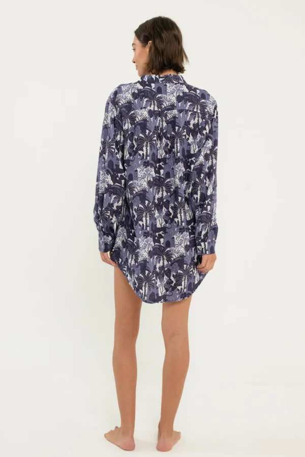 Tops<Citrine Swim Hampton Shirt // Navy Jungle