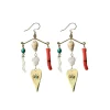 Jewelry<Citrine Swim Heart and Eye Chandelier Earrings