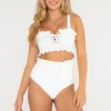 Tops<Citrine Swim Ivy Top // Pearl (ribbed)