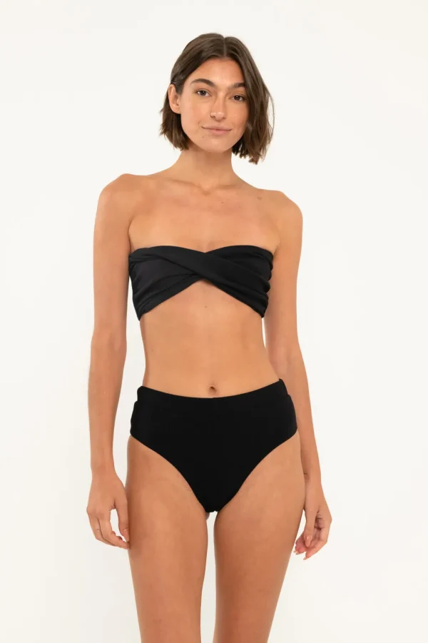 Bottoms<Citrine Swim Izzy Bottom // Black (ribbed)