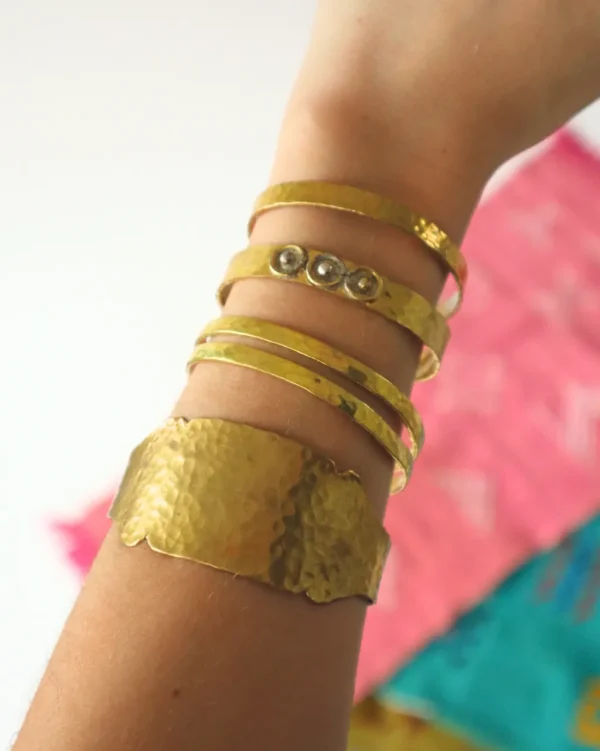 Jewelry<Citrine Swim Layered Brass Moroccan Cuff