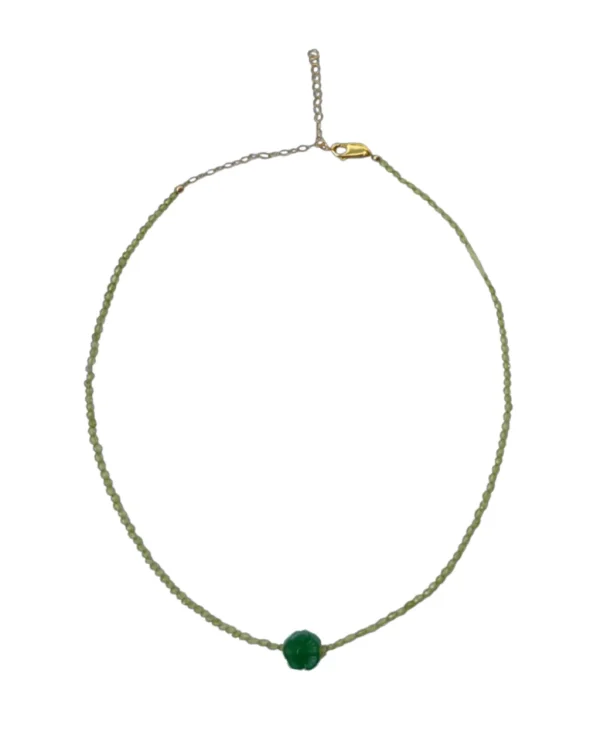 Jewelry<Citrine Swim Lime Crystal Flower Necklace