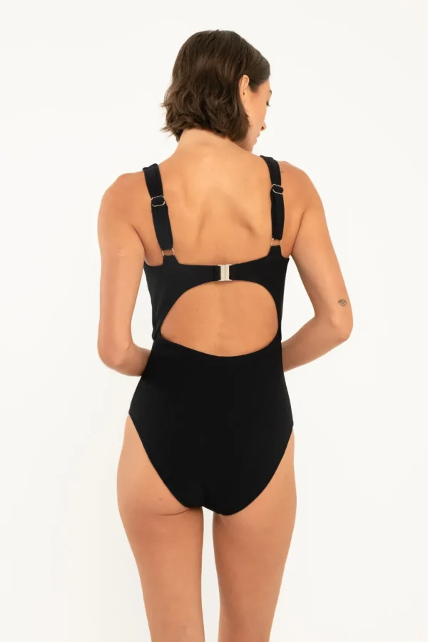 One Pieces<Citrine Swim Meli One Piece // Black (ribbed)
