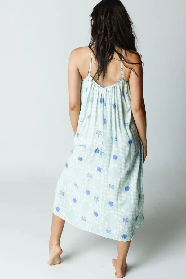 Dresses<Citrine Swim Petra Dress // Sage Tile Print
