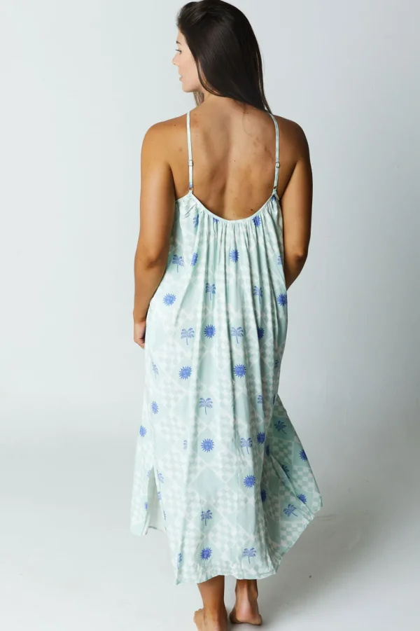 Dresses<Citrine Swim Petra Dress // Sage Tile Print