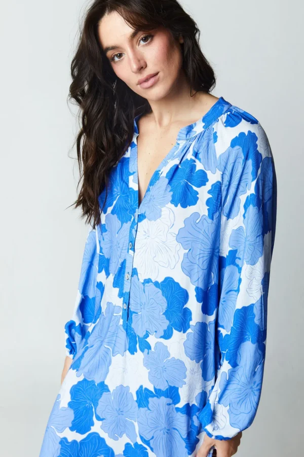 Dresses<Citrine Swim Siesta Dress // Blue Floral