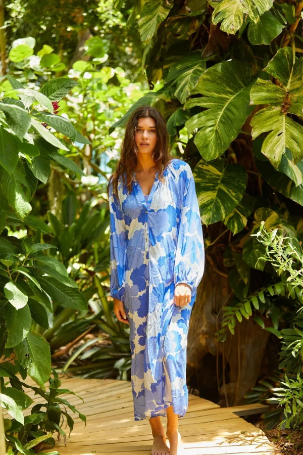 Dresses<Citrine Swim Siesta Dress // Blue Floral
