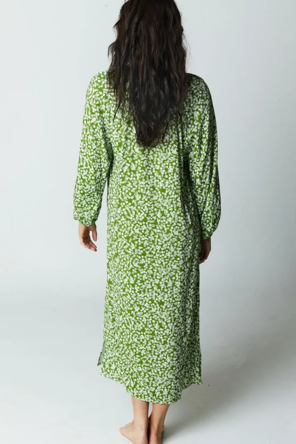 Dresses<Citrine Swim Siesta Dress // Green Ditsy