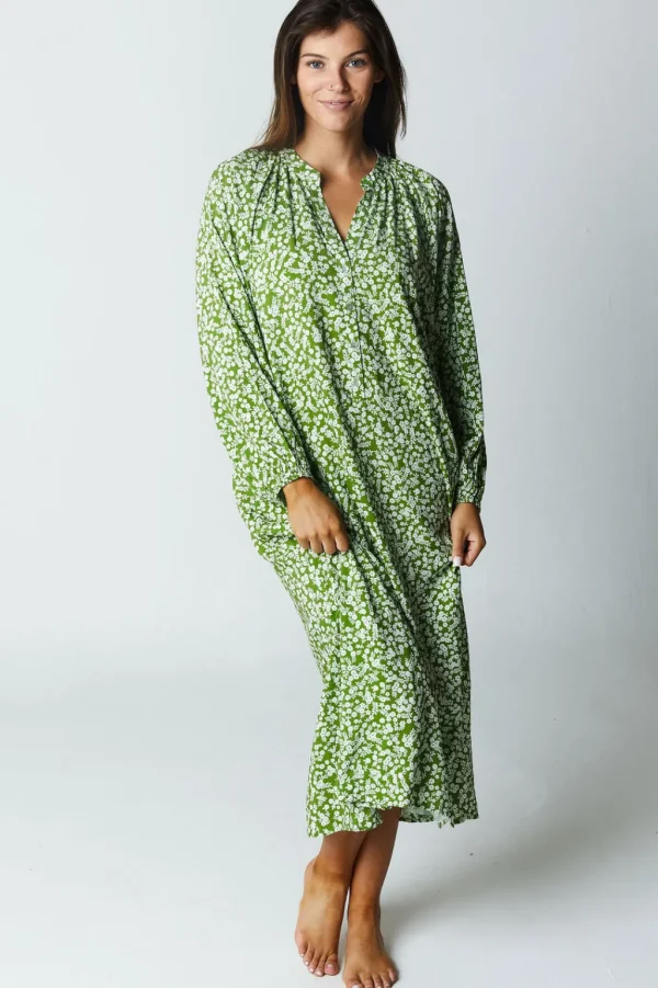 Dresses<Citrine Swim Siesta Dress // Green Ditsy