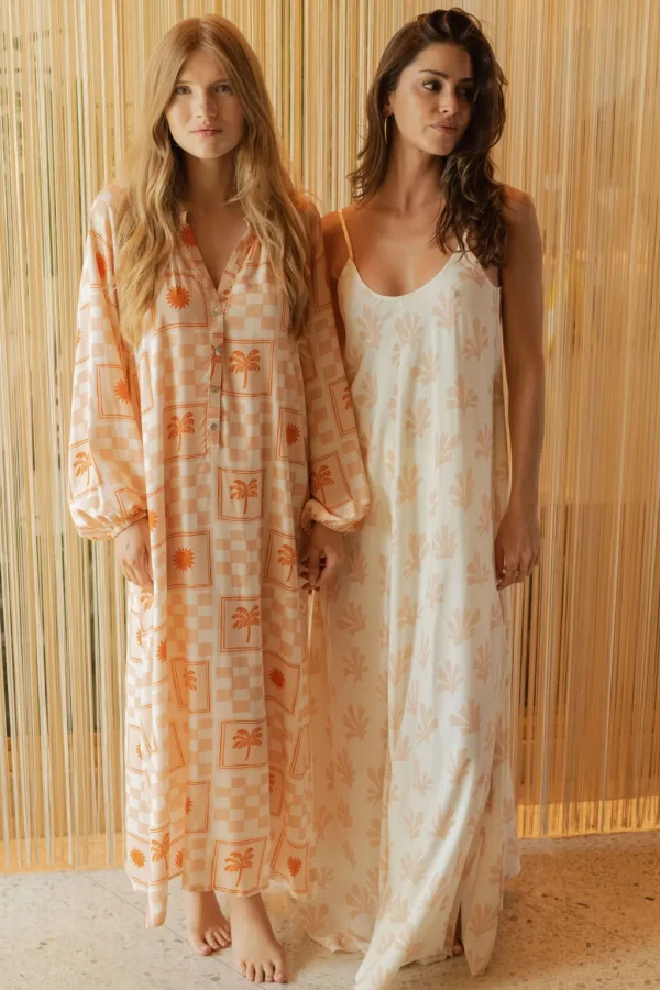 Dresses<Citrine Swim Siesta Dress // Tile Print