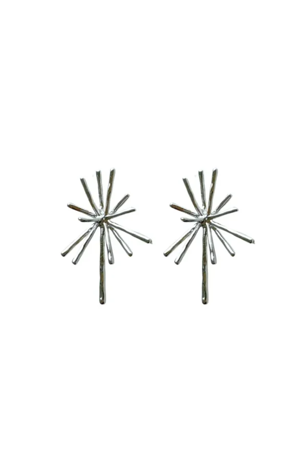 Jewelry<Citrine Swim Silver Burst Earrings