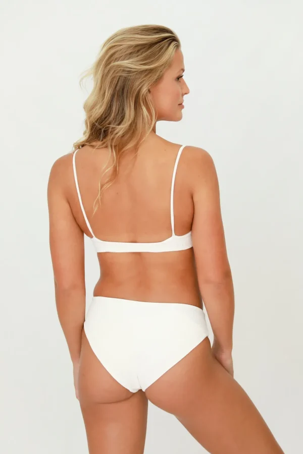 Tops<Citrine Swim Suzy Top // Pearl (ribbed)