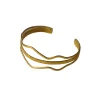 Jewelry<Citrine Swim Wavy Brass Moroccan Cuff